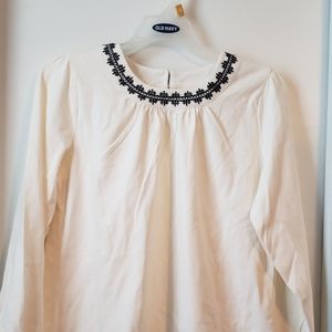 Old Navy Embroidered Neck Jersey Top